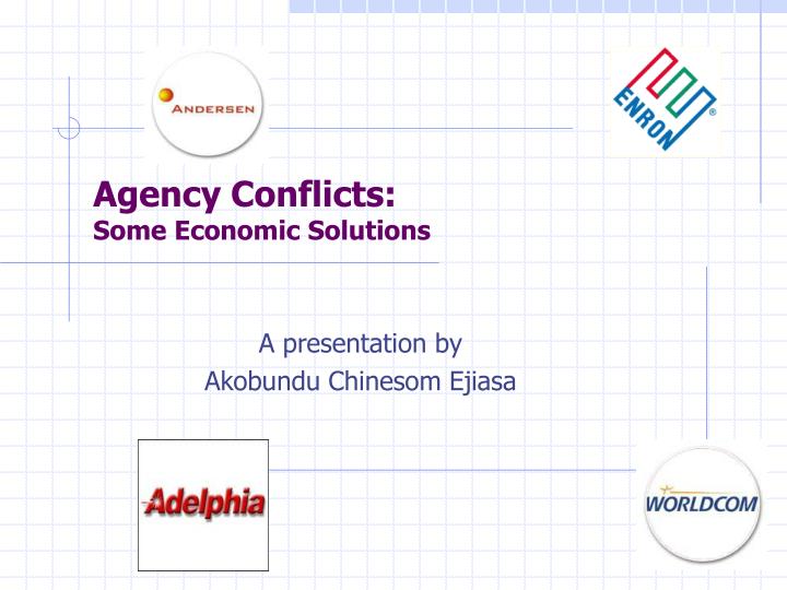 agency conflicts some economic solutions