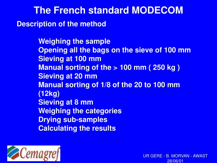 the french standard modecom