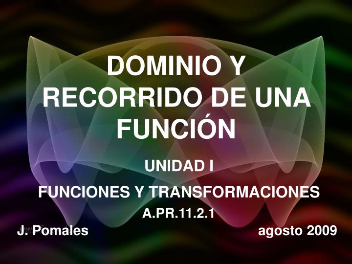 dominio y recorrido de una funci n