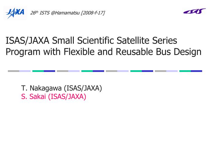 isas jaxa small scientific satellite series program with flexible and reusable bus design