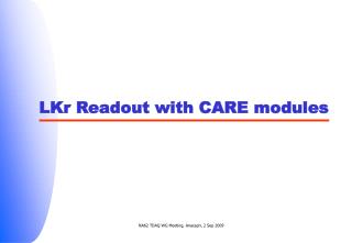 LKr Readout with CARE modules