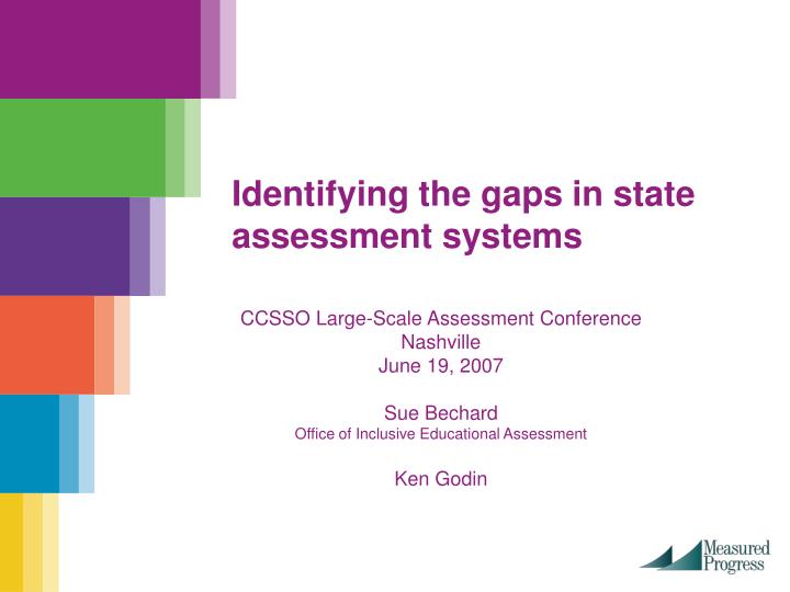identifying the gaps in state assessment systems