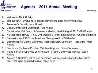 Agenda – 2011 Annual Meeting