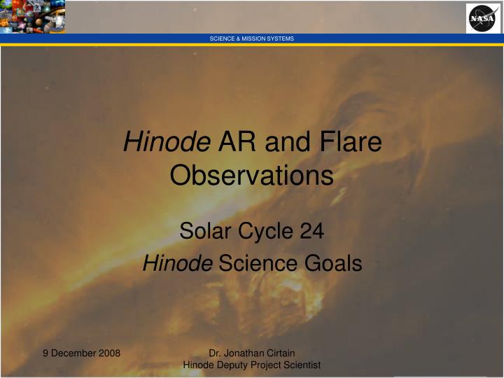 hinode ar and flare observations