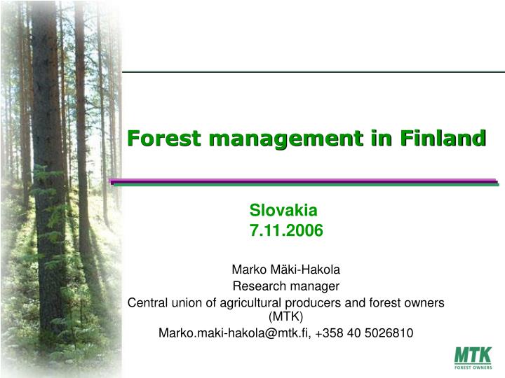 forest management in finland