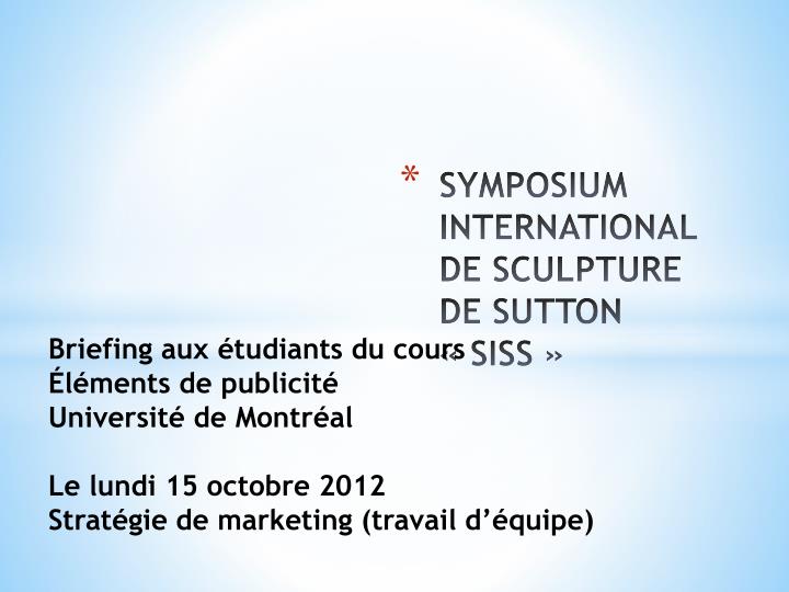 symposium international de sculpture de sutton siss