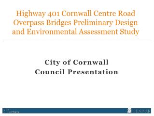 City of Cornwall Council Presentation