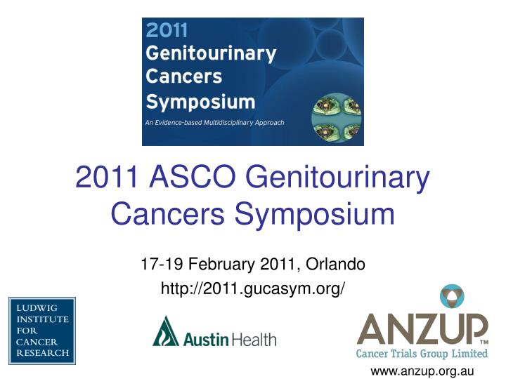 2011 asco genitourinary cancers symposium