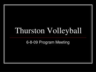 Thurston Volleyball