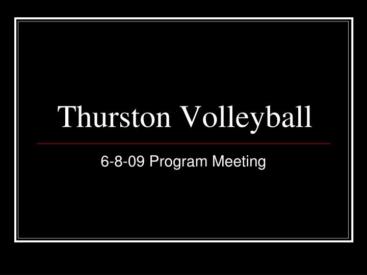 thurston volleyball