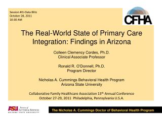The Real-World State of Primary Care Integration: Findings in Arizona