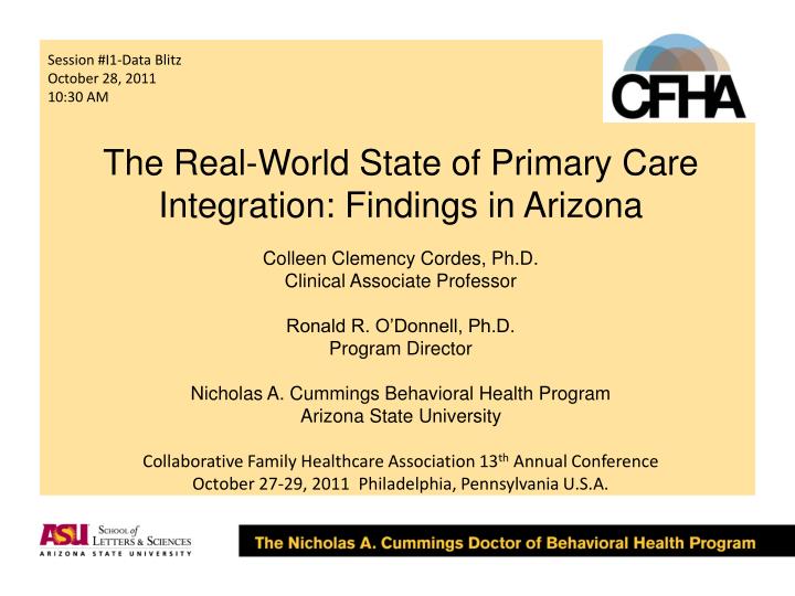 the real world state of primary care integration findings in arizona