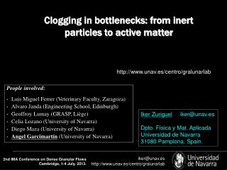 Clogging in bottlenecks: from inert particles to active matter