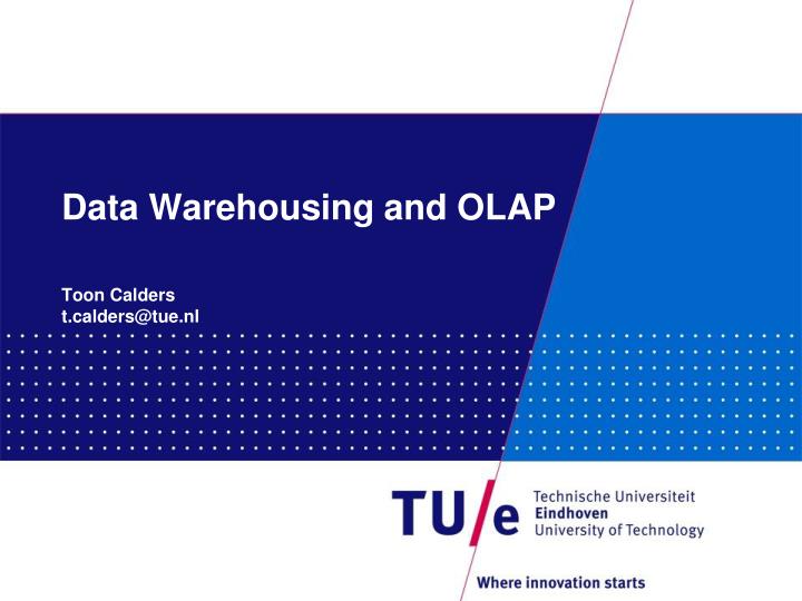 data warehousing and olap