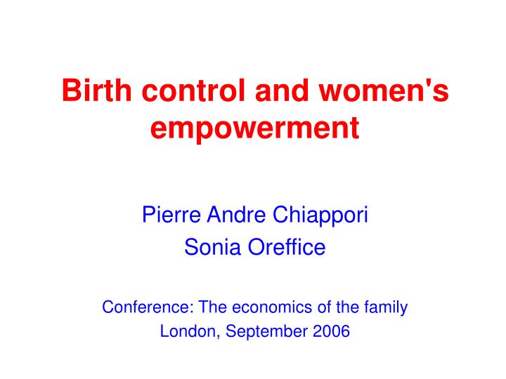 birth control and women s empowerment
