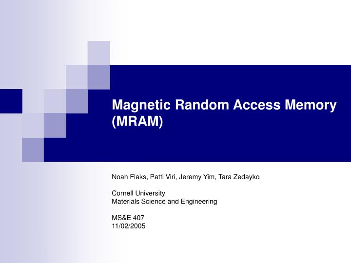 magnetic random access memory mram