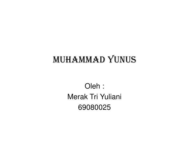 muhammad yunus