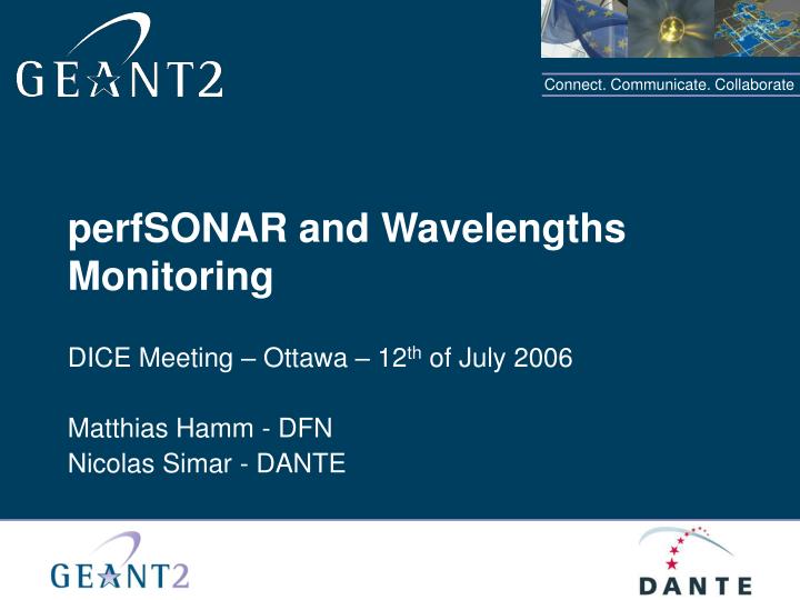 perfsonar and wavelengths monitoring