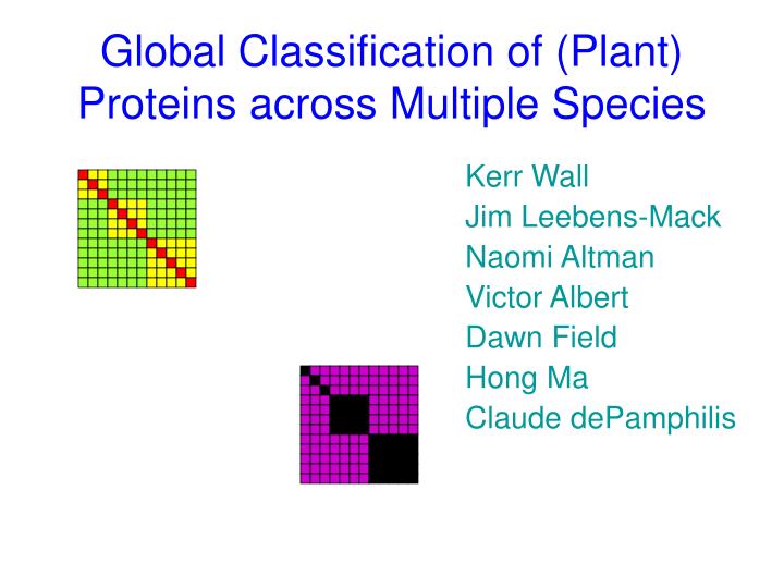 global classification of plant proteins across multiple species