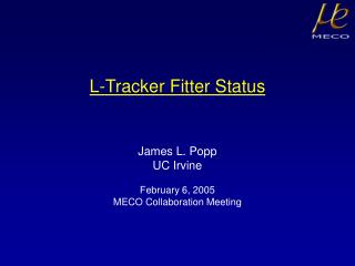 L-Tracker Fitter Status