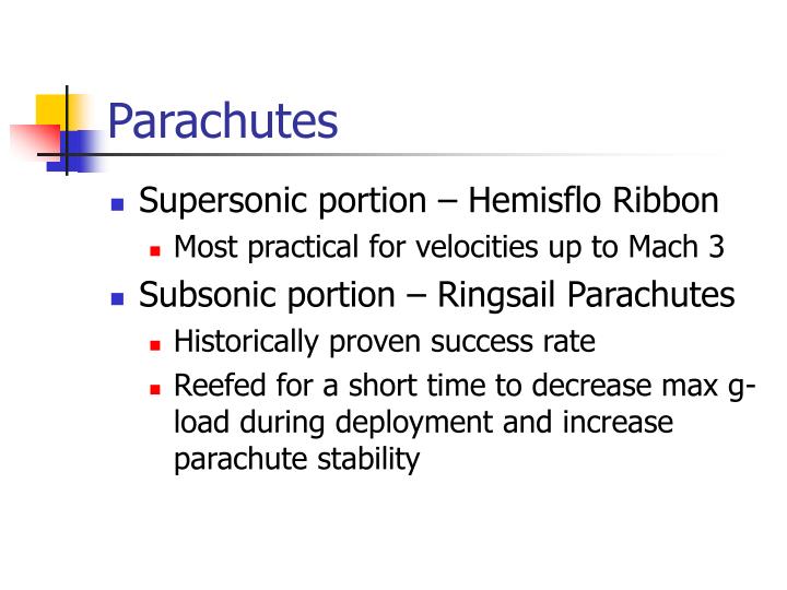 parachutes