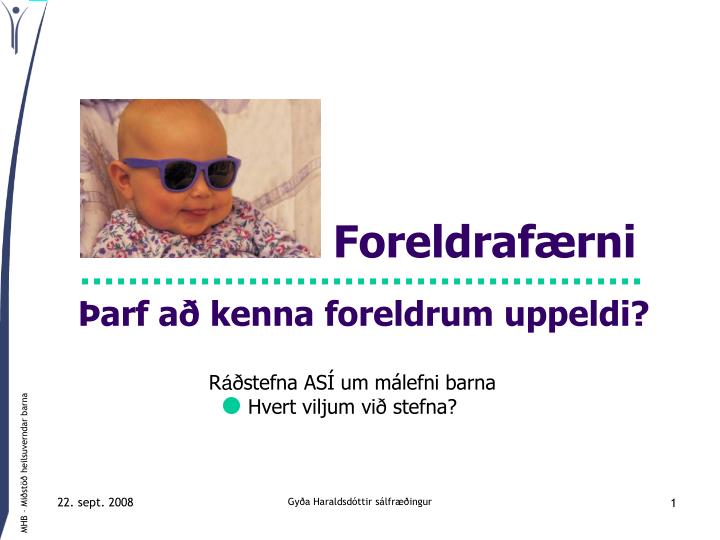 arf a kenna foreldrum uppeldi