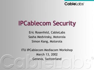IPCablecom Security