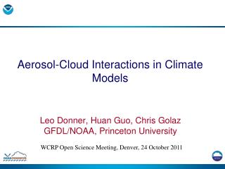 Aerosol-Cloud Interactions in Climate Models