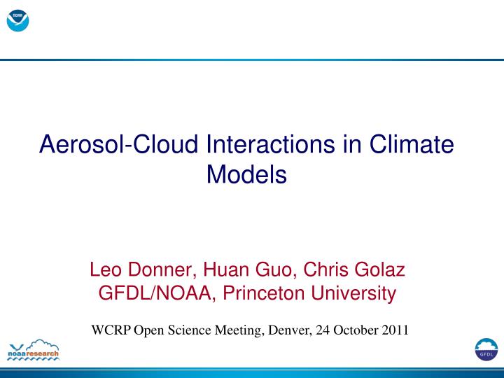 aerosol cloud interactions in climate models