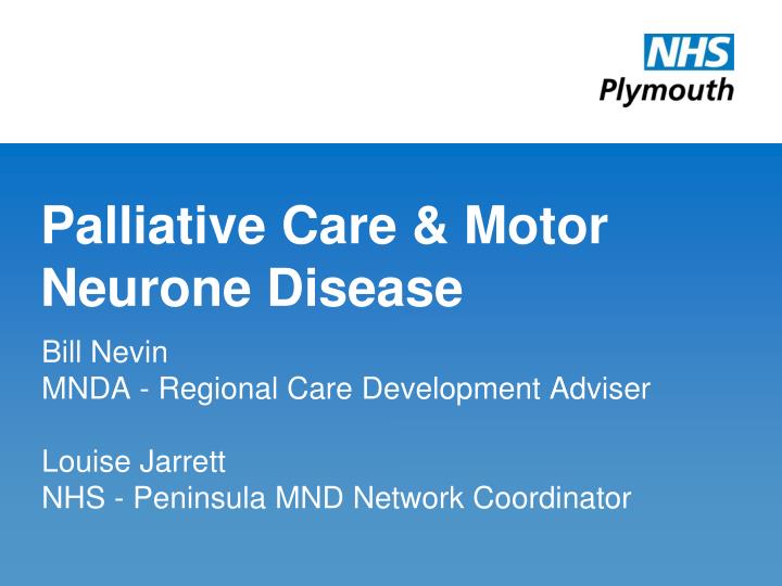 palliative care motor neurone disease