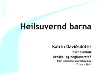heilsuvernd barna