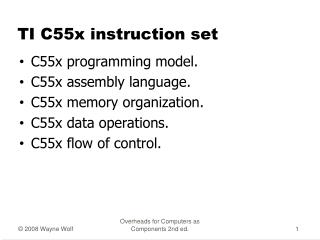 TI C55x instruction set