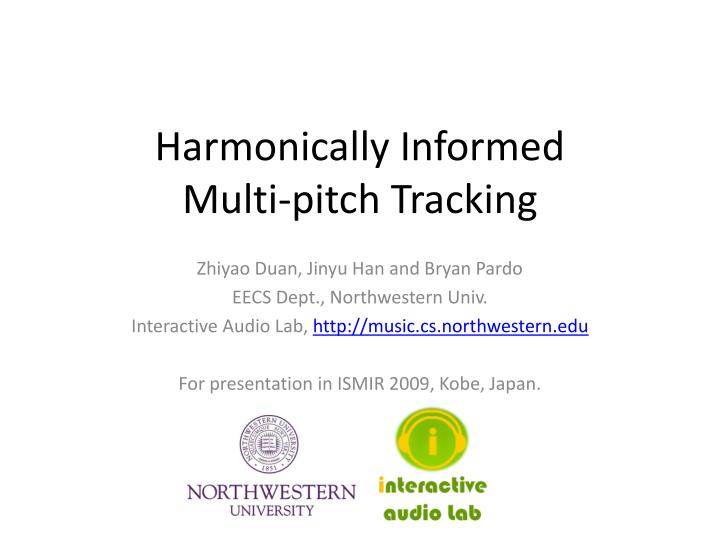 harmonically informed multi pitch tracking