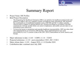 Summary Report