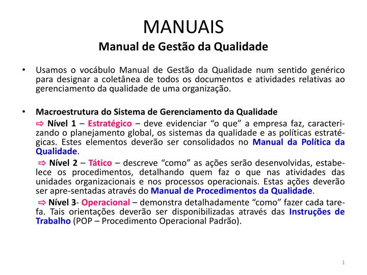 manuais manual de gest o da qualidade