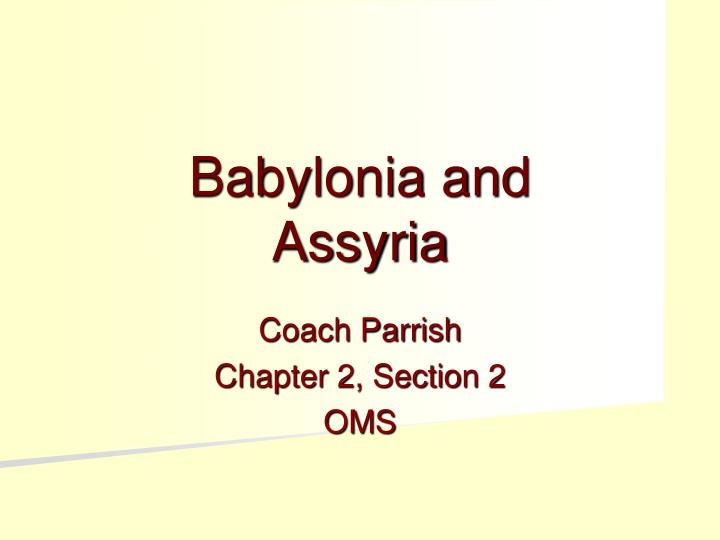 babylonia and assyria