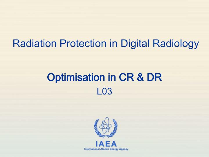 radiation protection in digital radiology