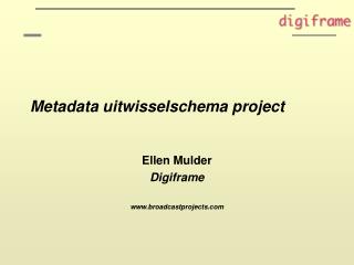 metadata uitwisselschema project
