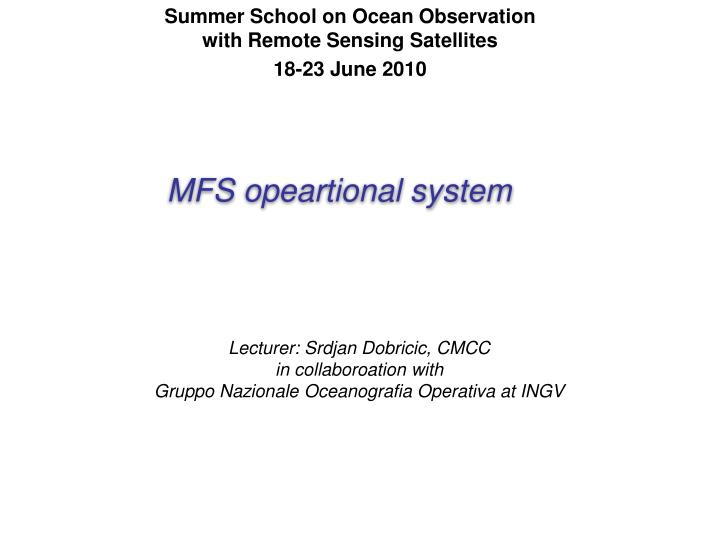 mfs opeartional system