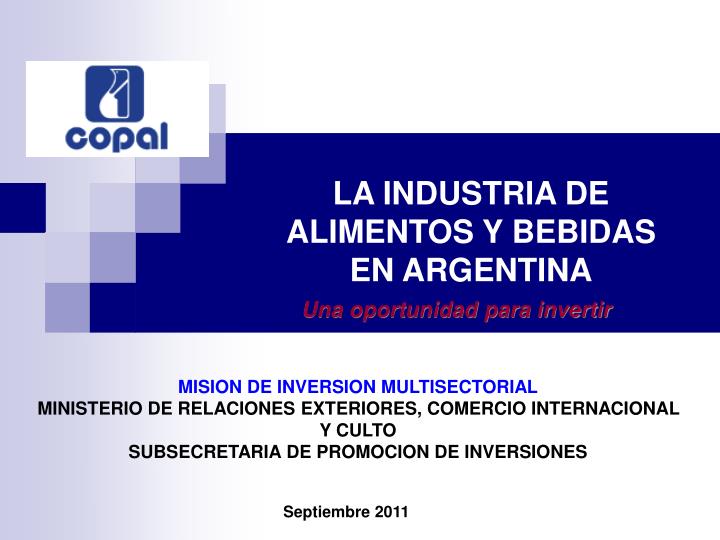 la industria de alimentos y bebidas en argentina