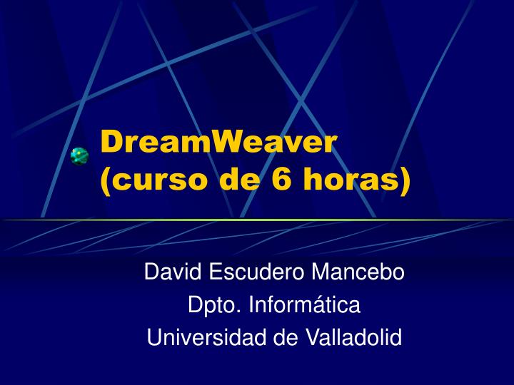 dreamweaver curso de 6 horas