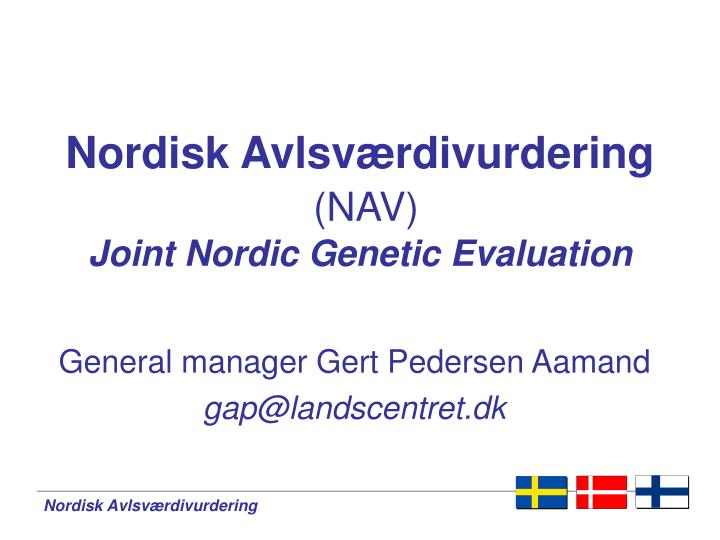 nordisk avlsv rdivurdering nav joint nordic genetic evaluation
