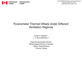 Pyranometer Thermal Offsets Under Different Ventilation Regimes