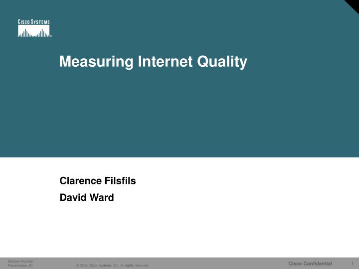 measuring internet quality