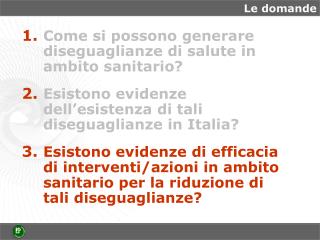 le domande