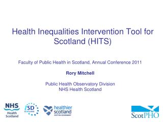 Health Inequalities Intervention Tool for Scotland (HITS)