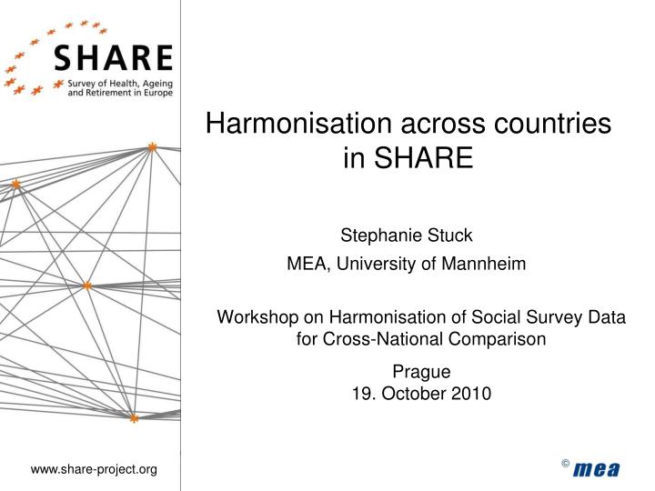 harmonisation across countries in share