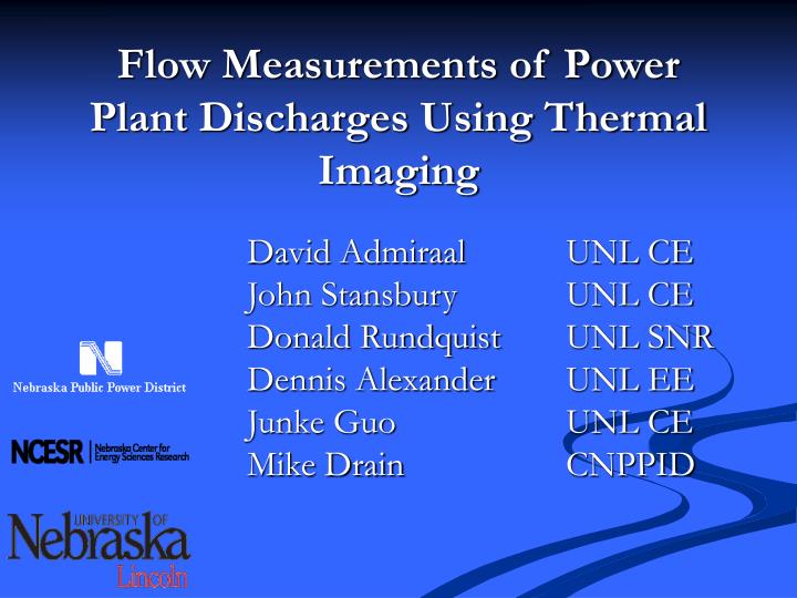 flow measurements of power plant discharges using thermal imaging