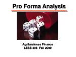 Pro Forma Analysis - slide 1