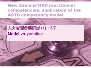 New Zealand HRD practitioner competencies: application of the ASTD competency model